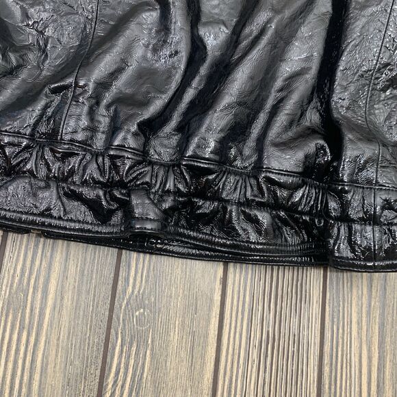 7 FOR ALL MANKIND Women Leather Jacket Biker Coat AN9335L152 Black XS Luxe Lamb - Picture 10 of 10